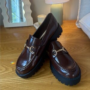 Dream Pairs Shiny Brown Loafers